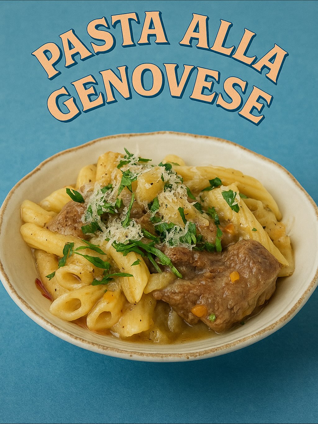 Symphonie d’oignons ou pasta alla Genovese.